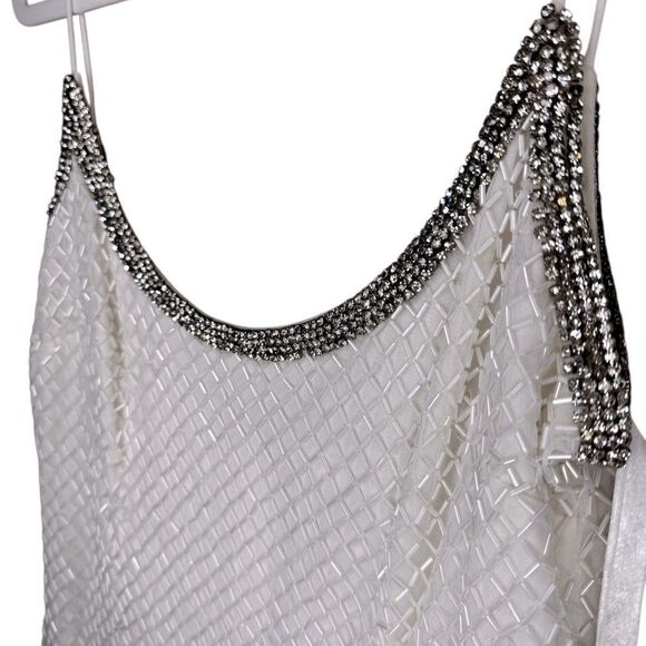 NWT MACDUGGAL fully beaded rhinestone column gown Size 2 - Picture 9 of 14